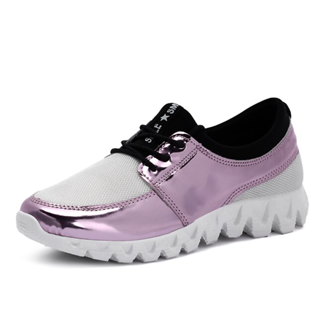 Pantofi pentru femei-Tul / PU-Toc Plat-Confortabili / Vârf Inchis-Teniși la Modă-Outdoor / Casual / Atletic-Violet / Argintiu / Auriu