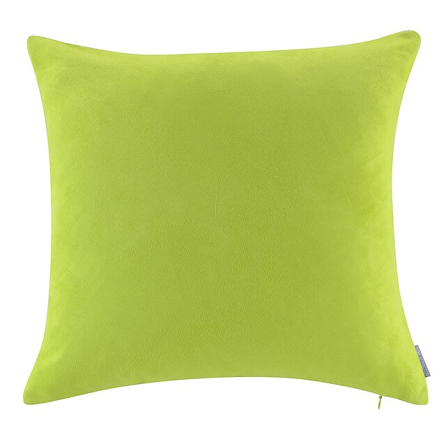  1 pcs Leather/suede Pillow With Insert, Solid Modern/Contemporary