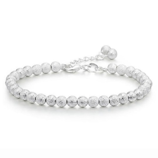  Damen Ketten- & Glieder-Armbänder Glasperlen damas Sterling Silber Armband Schmuck Silber Für Hochzeit / versilbert