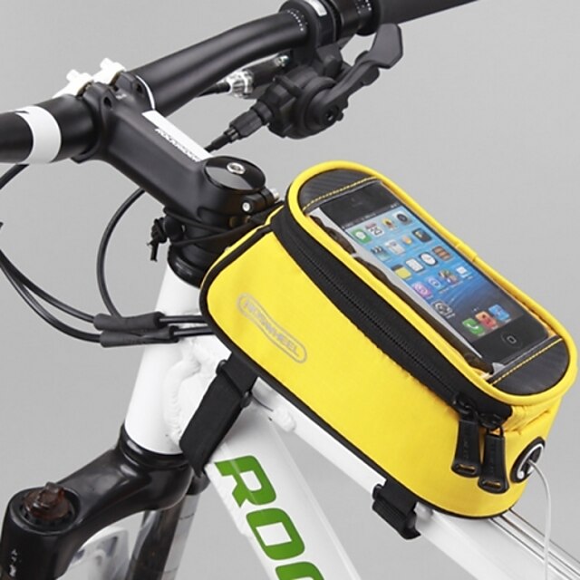  ROSWHEEL 1.2 L Bolso del teléfono celular Bolsa para Manillar Impermeable Resistente a la lluvia Secado rápido Bolsa para Bicicleta Terileno Nailon Oxford Bolsa para Bicicleta Bolsa de Ciclismo