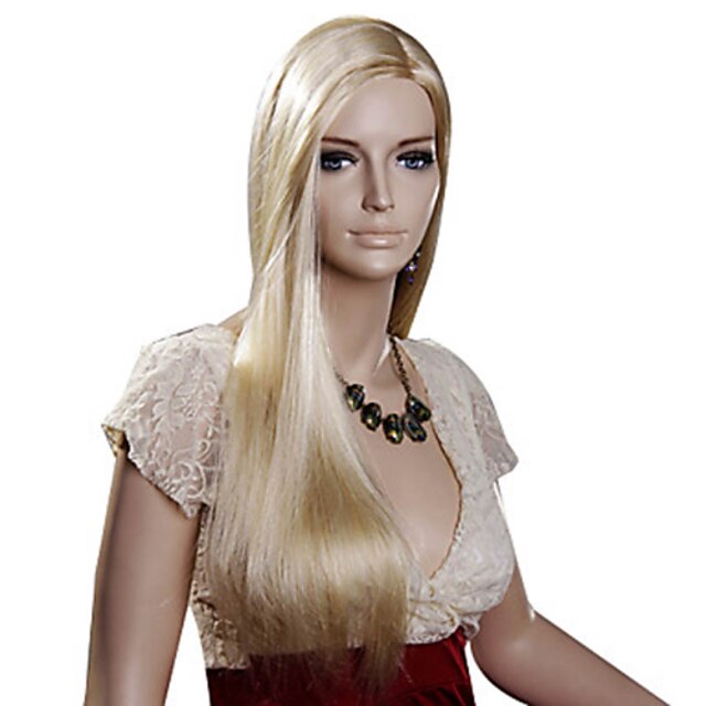  Synthetic Wig Straight Style Capless Wig Blonde Synthetic Hair Wig Long