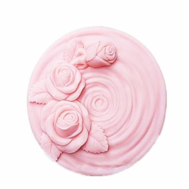  Rose Flower Shaped Fondant Cake Chocolate Silicone Mold Cake Decoration Tools,L7.8cm*W7.8cm*H4.4cm