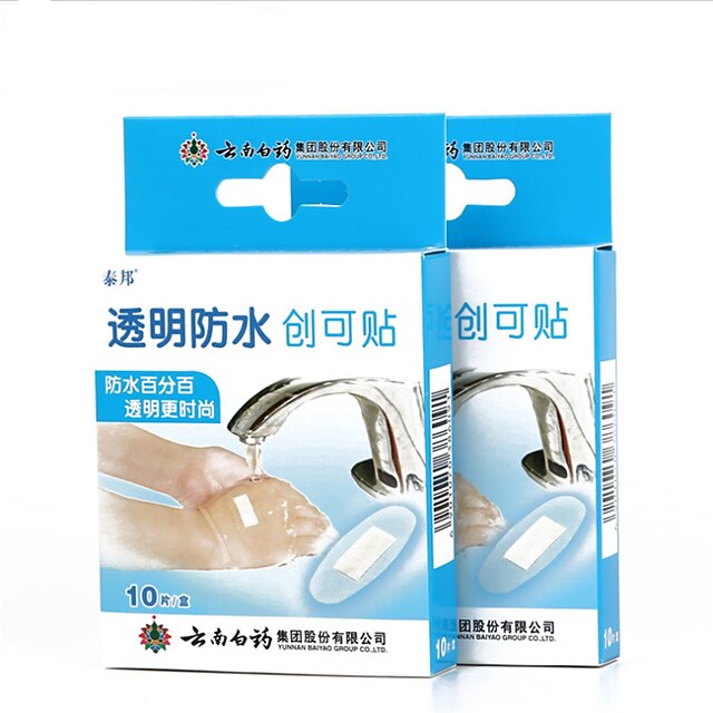  Yunnanbaiyao® 10pc Transparent Waterproof Bandage Band aid Heel Paste