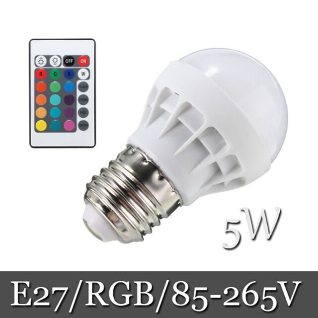  5W E26/E27 LED Kugelbirnen Eingebauter Retrofit 6LED SMD 5050 500 lm RGB Ferngesteuert / Dekorativ AC 85-265 V 1 Stück