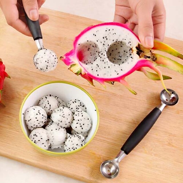  Ice Cream Double Scoop Spoon Melon Baller Cutter Fruit Kitchen Tools