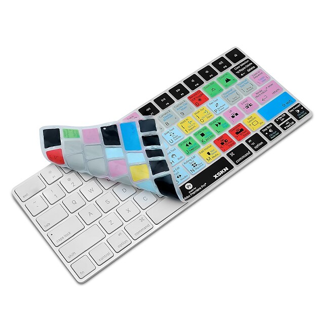 XSKN Premiere Pro cc snelkoppeling toetsenbord cover silicone skin voor magic keyboard 2015 versie, ons lay-out