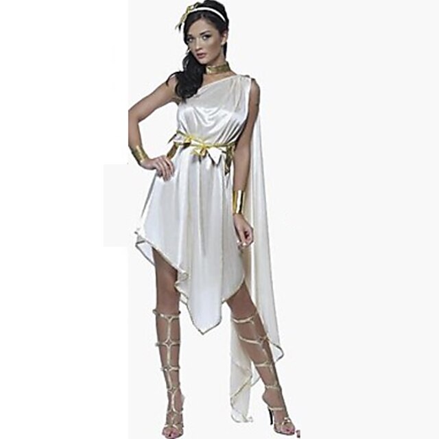  Eventyr Egyptiske costumer Gudinde Cosplay Kostumer Festkostume Dame Jul Halloween Karneval Festival / Højtider Satin Udklædning Ensfarvet