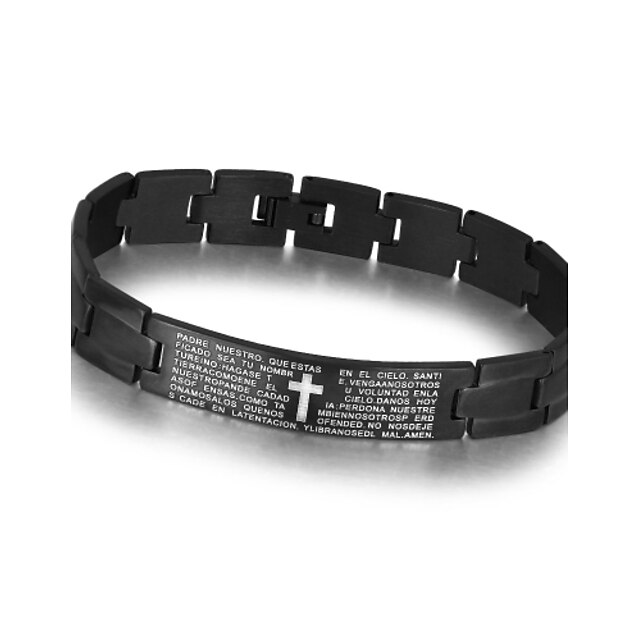  Fashion Men Jewelry Stainless Steel Bracelet and Bangle Black