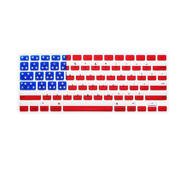  הדגל הלאומי דפוס בשפה האנגלית כיסוי מקלדת סיליקון העור עבור MacBook Air / MacBook Pro 13 15 17 inch לנו גרסה
