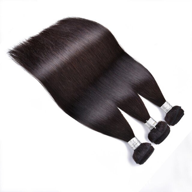  3 zestawy Włosy brazylijskie Prosta Włosy naturalne Fale w naturalnym kolorze Ludzkie włosy wyplata Ludzkich włosów rozszerzeniach