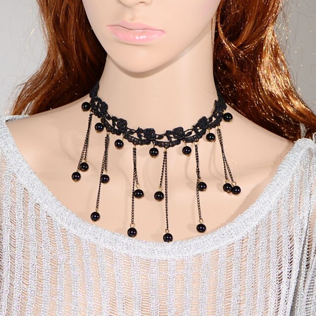  Women's Choker Necklace Torque Gothic Jewelry Lace Fabric Black Necklace Jewelry For Wedding Party Daily Casual