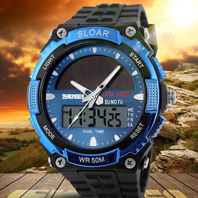  SKMEI® Men's Analog-Digital Silicone Band 30m Water-resisstant Multi-Functional Sports Watch Cool Watch Unique Watch