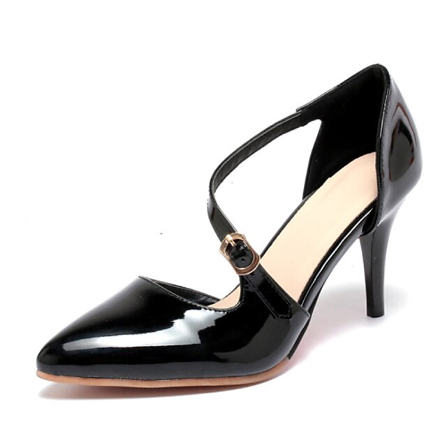  Women's Shoes Patent Leather Stiletto Heel Heels / Pointed Toe Heels Office & Career / Party & Evening / Dress Black