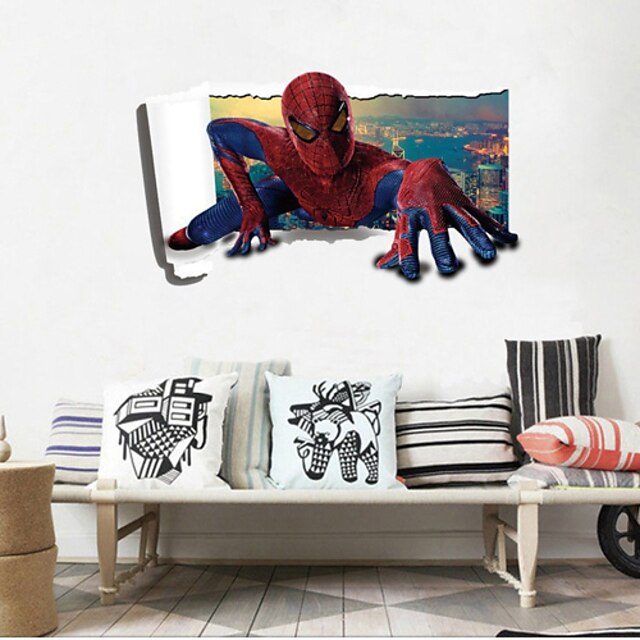  3D Wall Stickers Wall Decals, Fashion Spiderman PVC Wall Sticker