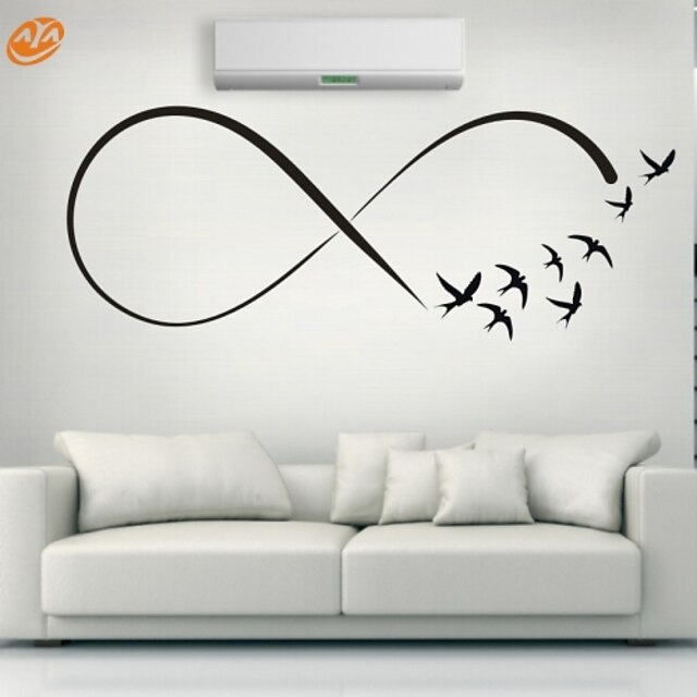  Dyr / Romantik / Mote / Former / abstrakt Wall Stickers Fly vægklistermærker,PVC S:23*61cm/ M:31*84cm / L:45*117cm