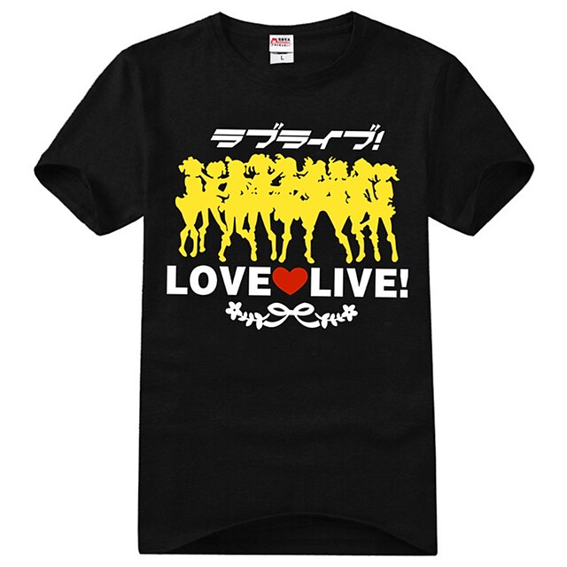  Inspirado por Amar viver Kotori Minami Anime Fantasias de Cosplay Cosplay T-shirt Estampado Manga Curta Camiseta Para Unisexo