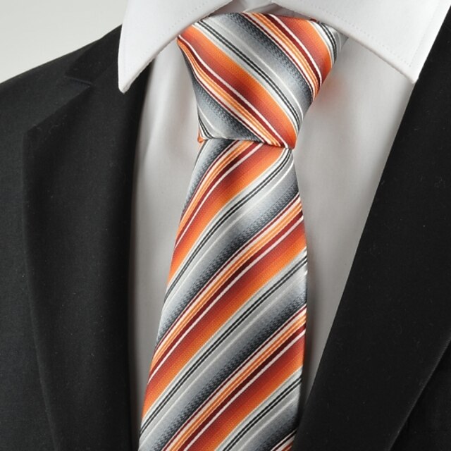  Stripet-Slips(Grå / Oransje,Polyester)