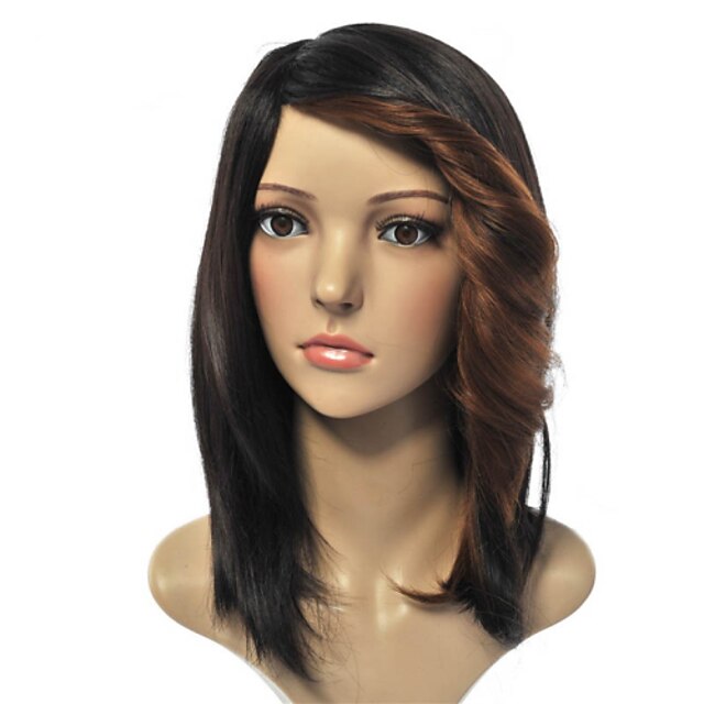  Synthetic Wig Straight Straight Wig Brown Synthetic Hair