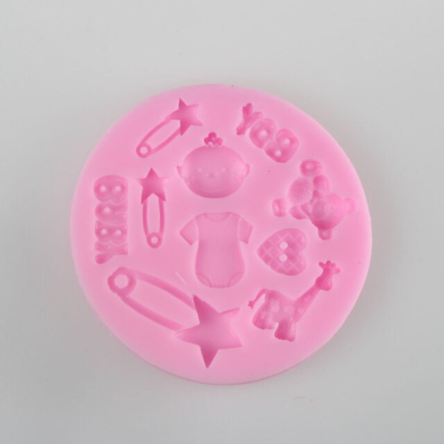  1pc Mold Christmas 3D Cartoon Silicone For Cake / Eco-friendly