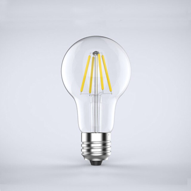  1pc 4 W LED Filament Bulbs 400 lm E26 / E27 A60(A19) 4 LED Beads COB Waterproof Decorative Warm White 85-265 V / 1 pc / RoHS