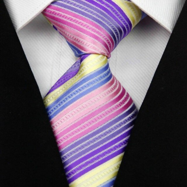  Cravată(Multicolor,Poliester)Dungi