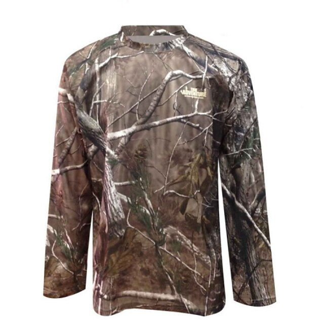  Camouflage Hunting T-shirt Men's Quick Dry Windproof Moisture Permeability High Breathability (>15,001g) Breathable smooth Sweat-wicking