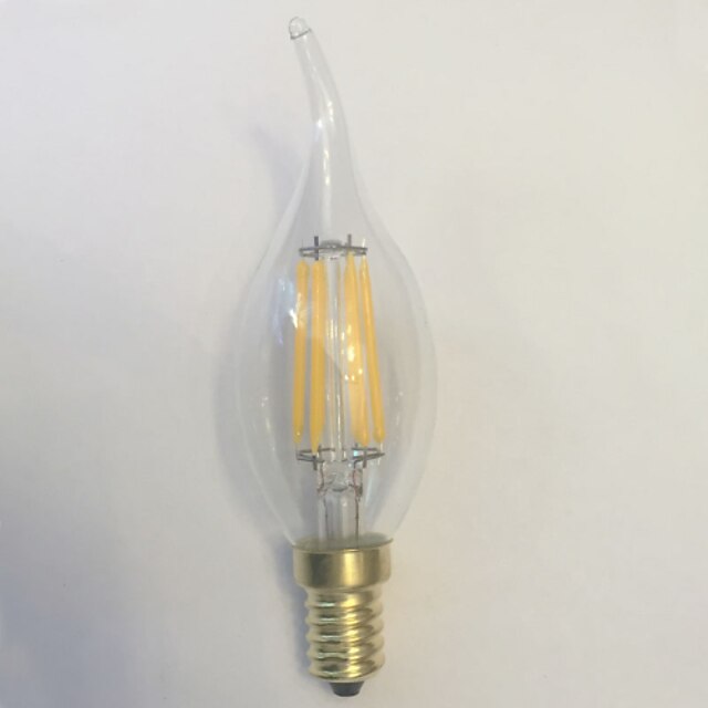  1pc LED Filament Bulbs 600 lm E14 C35 6 LED Beads COB Waterproof Decorative Warm White 220-240 V / 1 pc / RoHS