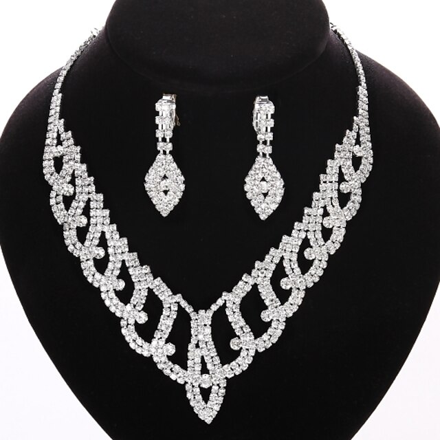  Elegant Alloy With Rhinestone Ladies' Jewelry Sets