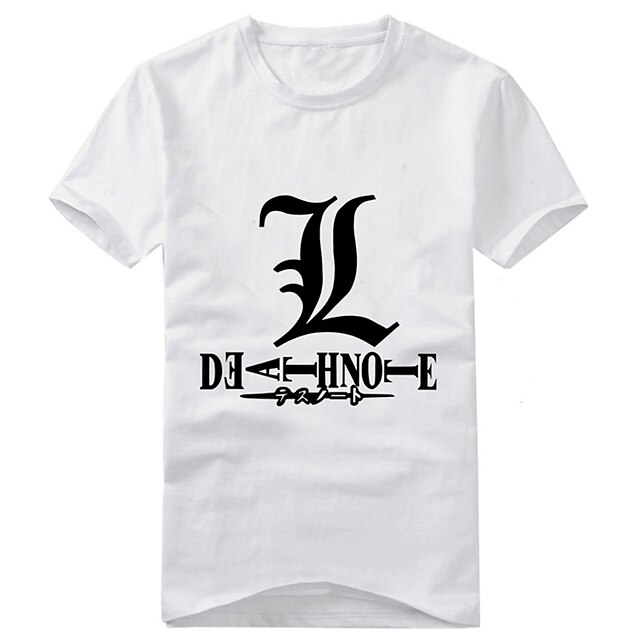 Inspired by Death Note Yagami Raito Anime Cosplay Costumes Japanese Cosplay T-shirt Print Short Sleeve T-shirt For Men's Women's