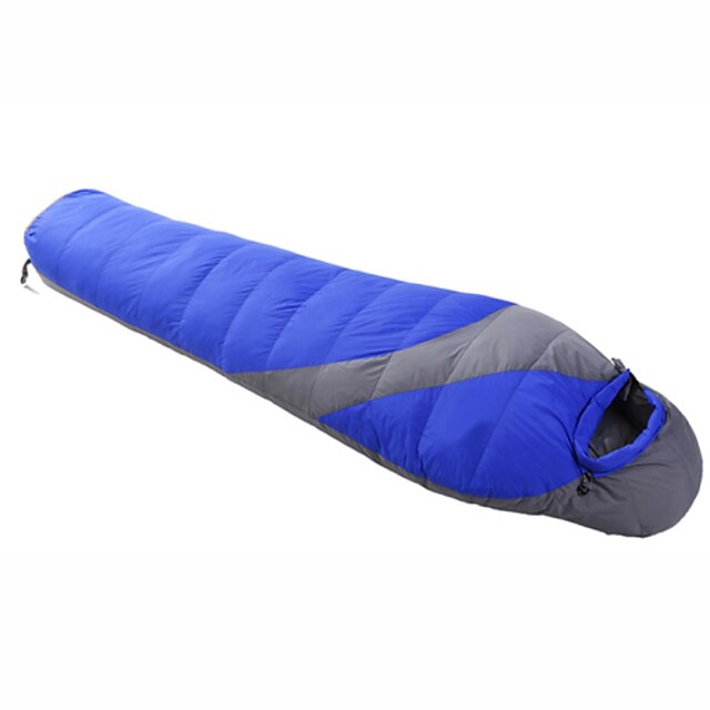  Sleeping Bag Outdoor Mummy Bag -8--28 °C Single Duck Down Warm Heat Insulation Ultraviolet Resistant Breathability Anti-Insect Static-free Wicking for Camping Traveling Outdoor Indoor