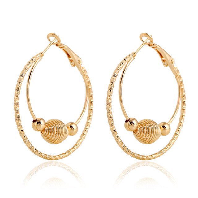  Earring Hoop Earrings Jewelry Women Wedding / Party / Daily / Casual Alloy 1 pair Gold