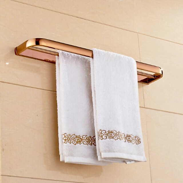  Towel Bar Contemporary Brass 1 pc - Hotel bath 2-tower bar