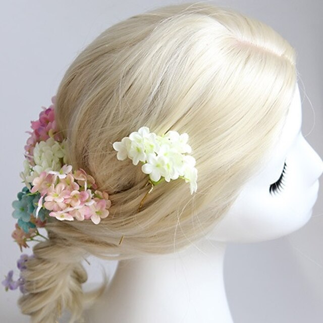  Fabric Flowers Headpiece Wedding Party Elegant Classical Feminine Style