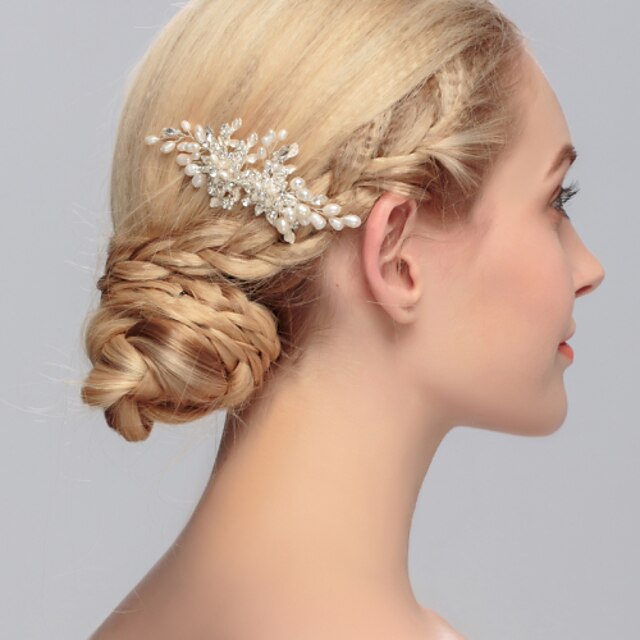  Women's Pearl Headpiece-Wedding Special Occasion Casual Office & Career Outdoor Hair Combs 1 Piece