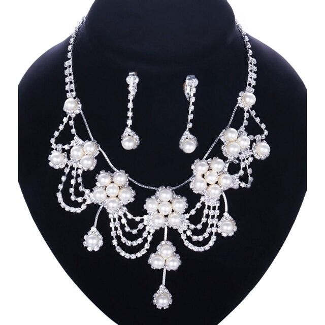  Biżuteria Ustaw Damskie Ślub / Zaręczynowy / Strona / Piękny Jewelry Sets Pearl imitacja / Vermeil / Rhinestone RhinestoneNaszyjniki /