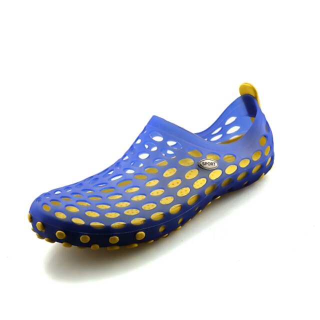  Miesten kengät Silikoni Kevät Kesä Hole Kengät Comfort Sandaalit Kävely Vesikengät varten Kausaliteetti ulko- Keltainen Vihreä