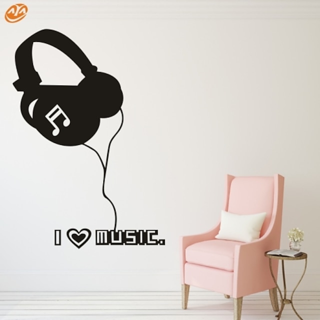  Fashion / Music Wall Stickers Plane Wall Stickers Decorative Wall Stickers, Vinyl Home Decoration Wall Decal Wall Decoration / Removable