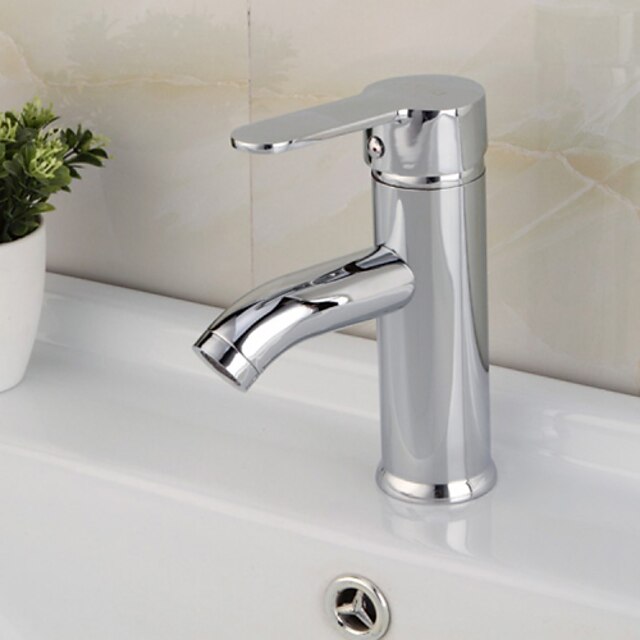  Bathroom Sink Faucet - Waterfall Chrome Centerset Single Handle One HoleBath Taps