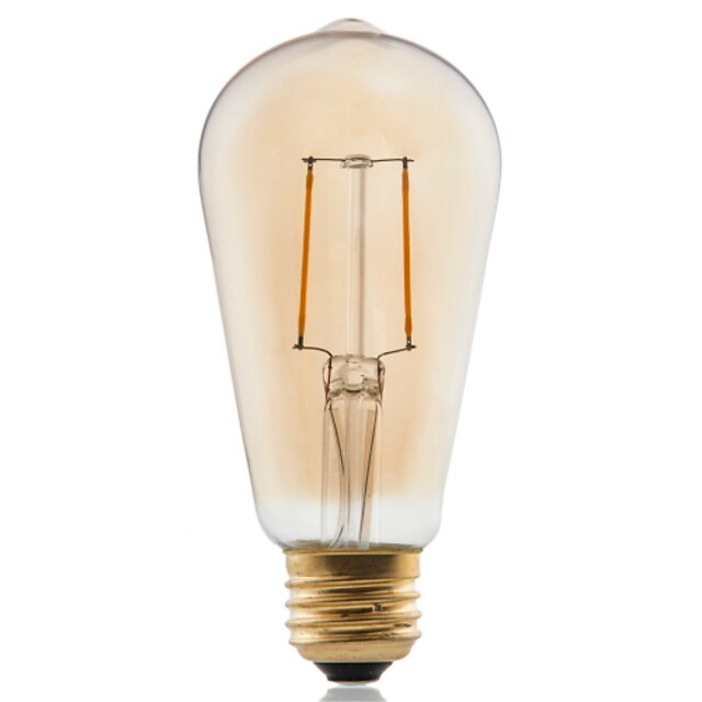  1kpl 2 W ≥180 lm LED-hehkulamput ST19 2 LED-helmet COB Himmennettävissä Lämmin valkoinen 110-130 V / 1 kpl