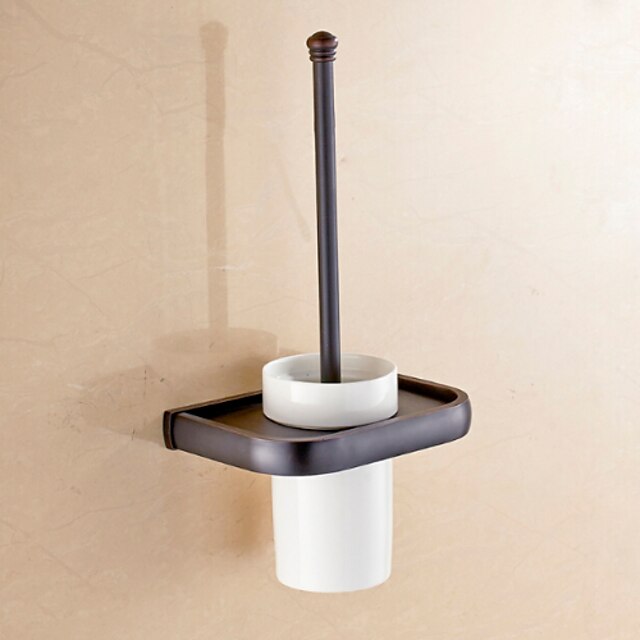  Toilet Brush Holder Neoclassical Brass 1 pc - Hotel bath