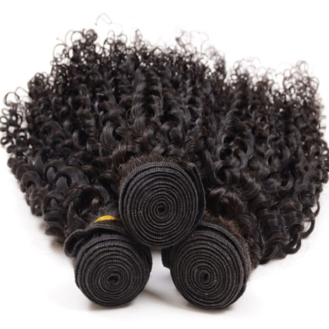  Brasilianskt hår Lockigt Curly Weave 100 g Human Hår vävar Hårförlängning av äkta hår Människohår förlängningar