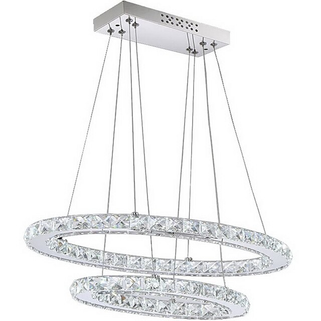  Vedhæng Lys Baggrundsbelysning - Krystal, LED, 90-240V, Varm Hvid / Kold Hvid, LED lyskilde inkluderet / 15-20㎡ / Integreret LED