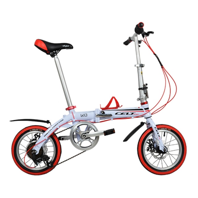 Bicicleta Dobrável / Bikes Kids ' Ciclismo 6 velocidade 14 polegadas Shimano Freio a Disco Duplo Comum Dobrável Liga de alumínio