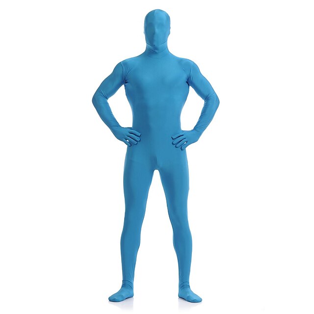  חליפות Zenta רובין הוד Ninja Zentai תחפושות קוספליי כחול אחיד /סרבל תינוקותבגד גוף Zentai ספנדקס לייקרה יוניסקס האלווין (ליל כל הקדושים)