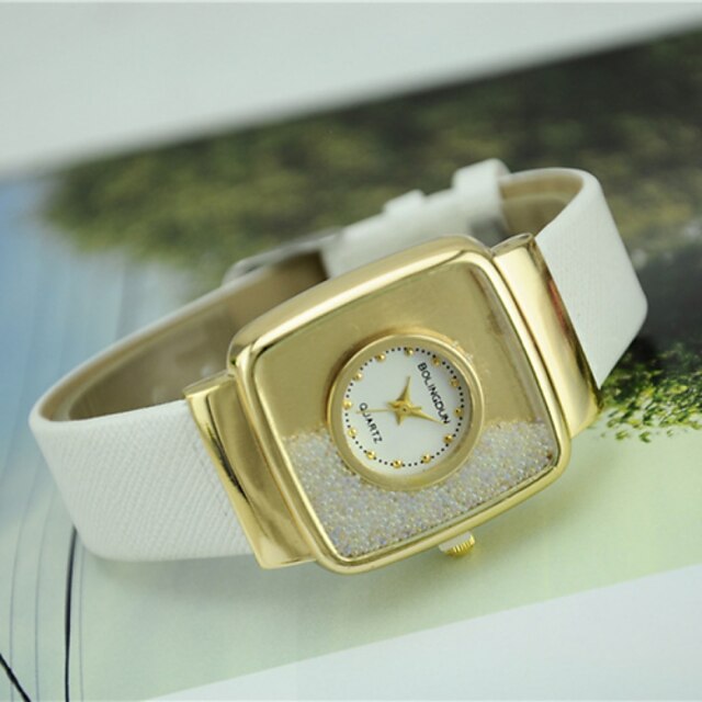  Women's  Fashion Personality Quicksand Quartz  Leather Lady Watch Cool Watches Unique Watches