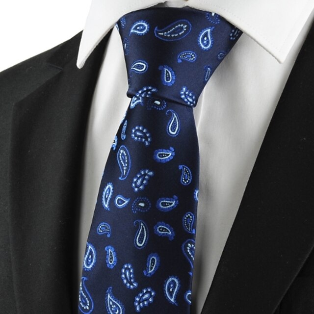  New Blue Paisley Classic Mens Tie Suit Necktie Party Wedding Holiday Gift KT1008