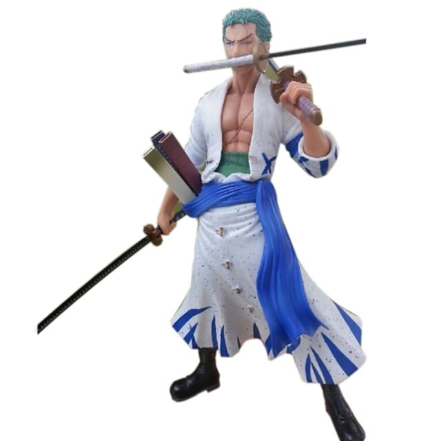  Rysunki Anime akcji Zainspirowany przez One Piece Roronoa Zoro 30 CM Klocki Lalka Zabawka