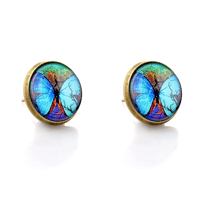  Stud Earrings Luminous Galaxy Illuminated Simple Style Synthetic Gemstones Glass Alloy Cross Butterfly Animal Jewelry Wedding Party Daily