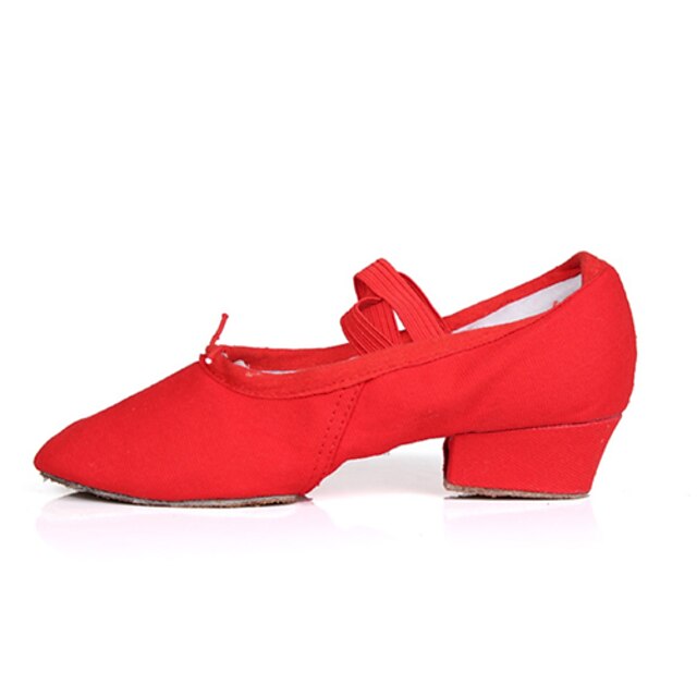  Damen Schuhe für modern Dance Satin Absätze / Sneaker Schnürsenkel Niedriger Heel Maßfertigung Tanzschuhe Schwarz / Rot / Rosa / Praxis