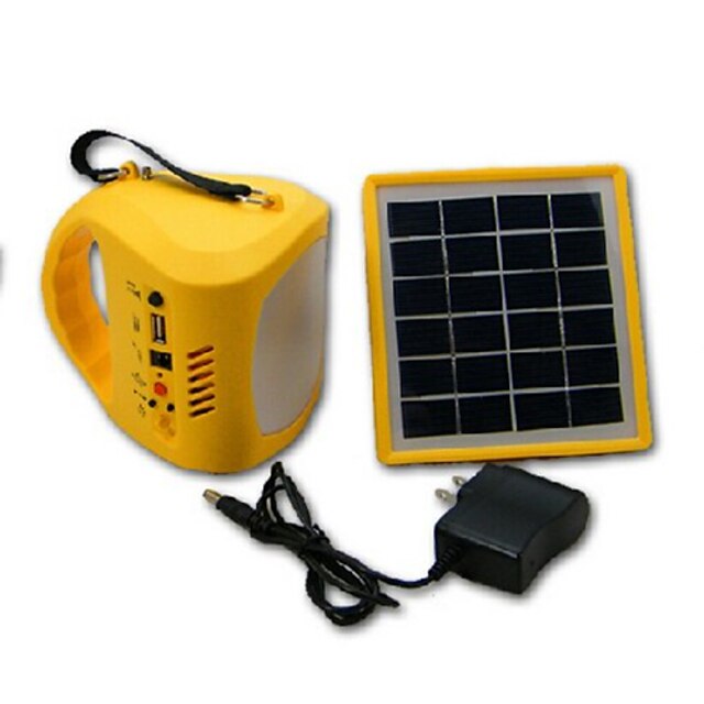  1pc Cool White LED Solar Lantern Light Lamp USB Power Bank for Camping Hikingg